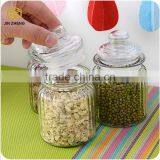 High Quality Clear Glass Jar Kitchen Storage Jars for Tea Coffee Suger Bottle Tea Holder Glass Storage Bottles With Lid thumbnail-1