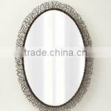 oval shape fancy wall mirror