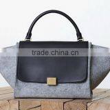 Wholesale OEM Acceptable Eco Handmade Non Woven Lady Handbags Sling Bags Felt Shopping Bag Handbags With Zipper China Suppliers thumbnail-3