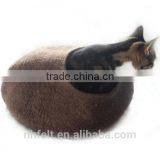 Handmade Felted Purple Wool Cat Cocoon thumbnail-2