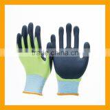 ZMSAFETY Nitrile Dipped Oil-resistant Working Gloves Black Sandy Nitrile Double Coated Palm Anti-slip Nitrile Gloves thumbnail-1