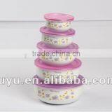 3PCS 5pcs Enamel Storage Bowl Mixing Bowl Salad Bowl Food Container thumbnail-6