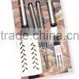 3pcs Hollow Handle Barbecue Tools Set With Tied Card Package Factory in Yangjiang thumbnail-1