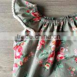 Wholesale Cap Sleeve Baby Floral Girls Bubble Romper thumbnail-2