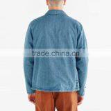 Blue Washed Custom Denim Jacket Men Old Style With Buttons thumbnail-2