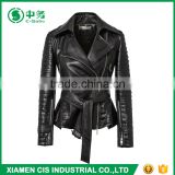 Custom Brand Fashion Fancy Slim Fit Women Black Sexy Leather Jacket