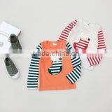 Wholesale Autumn Design Boutique Childrens Clothing 100% Cotton Baby Longsleeve Top thumbnail-3