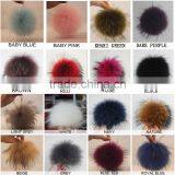 Myfur Super Big Size Colorful Raccoon Fur Pom Poms Wholesale Hat Accessory Pompoms thumbnail-6