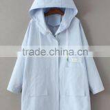 Runwaylover EY1059C Hot Sale 2017 Ladies Fashion Trench Coats With Hood thumbnail-2