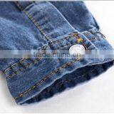 Latest Design Washed Denim Fabric Double Pockets Embroidery Boys Shirt thumbnail-3