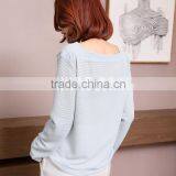 Women Basic Solid / Plain Striped Long Sleeven t Shirt for Resale thumbnail-2