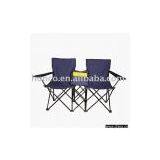 Two Attchewd Camping Chairs With Table