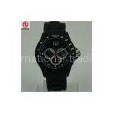 1ATM, 3ATM Water Resistant Japan Movement Silicone Black Ice Watch for Advertising Gift
