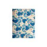 100%POLYESTER BLUE HEART CORAL FLEECE BLANKET