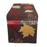 Nice Embroidery Designs Maple Leaf Table Runner for Decoration