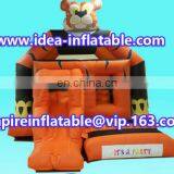 Funny Inflatable Tiger Jumping House Combo Bouncy Castle ID-CB090