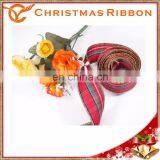 Taiwan Supplier Distinctive Checked Pattern Christmas Ribbon thumbnail-1