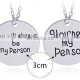 Jewelry 2pcs/set YOU ARE MY PERSON Anchor Pendant Tag Necklace You Will Always be my Person Jewelry Couple for Valentine's Gifts thumbnail-2
