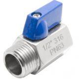 Food grade DN15 stainless steel mini ball valve, 1/2 threaded small ball valve -M/F