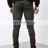 DiZNEW 2019 USA Skinny Design Black and Red Polyester Striped Track Pants thumbnail-2