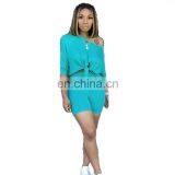 Wholesale Custom Logo Polyester Spandex Stretchable Fitness Biker Shorts Set for Women thumbnail-6