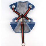 Dog Safety Vest Harness Pet Dog Adjustable Cute Design Chest Strap Breathable Jean Dog Chest Harness thumbnail-4