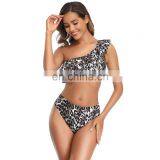 2020 Two Pieces One Shoulder Brazilian Sexy Ladies Push-up Women Swimwear Swimsuit Beachwear Bathing Suit thumbnail-1