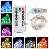 Twinkle Star Outdoor Lighting 10m 100 LED String Lights USB Powered 8 Modes Waterproof Christmas Lights thumbnail-3