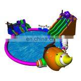 Conch Octopus Themed Inflatable Water Park Slide With Big Pool For Water Park thumbnail-2
