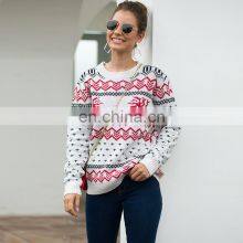 New Ugly Christmas Women's Jacquard Knitwear Long Sleeve Pullover