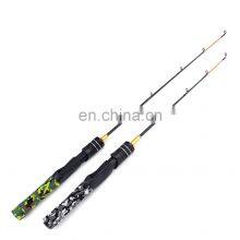 Winter Glass Fiber Fishing Rod 50cm/60cm Green Handle and Black&White Hand Spinning Ice Fishing Rod
