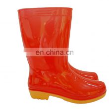 Waterproof Rubber Fashion Lady PVC Adult Rain Boots
