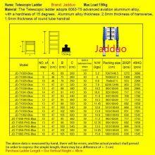 Single Blue Telescopic Ladder thumbnail-2