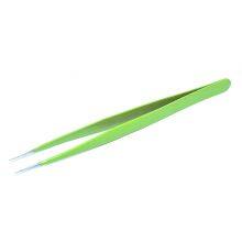 Small Tweezers for Hand Account Guka Cute Manual Diy Sticker Point Elbow Hand Account Clip Tool Sewing Grafting False Eyelashes Green Straight Head thumbnail-2