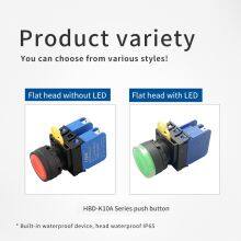 Ip65 22mm Plastic Red Flat Round Head 10a 1no1nc Start Stop Push Button Switch Momentary thumbnail-2