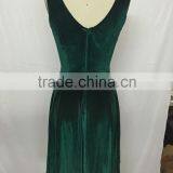 2016 New Cheap Sexy Girls Green Velvet Dress thumbnail-2