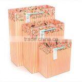 Pink Stripes Custom Gift Paper Bag Door Gift Paper Bag Set thumbnail-1
