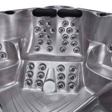 Acrylic Whirlpool Bath With LED Waterfall, Bluetooth Speaker Pillow Massage Bathroom Tub thumbnail-3