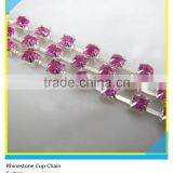 High Quality Rose Rhinestone Cup Chain For Decoration SS6/SS10/SS16 thumbnail-3