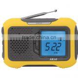 Rubberised Finishing Fancy Temperature PLL Portable Clock Radio thumbnail-4