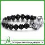 Hot Selling Turkey Men Bracelet Natural Onyx Bead Bracelet Online Wholesale Black Matte Bracelet thumbnail-1