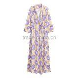 One Piece Young Girls Party Bohemians Dress With Cold Shoulder Ruffle Ladies Women Fashion Dresses With Pictures HSD1018 thumbnail-1