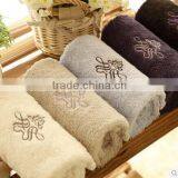 High Quality 100% Cotton Organic Satin Border Bath Towel 100% Cotton thumbnail-1