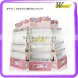 Supermarket Promotion Corrugated Paper Floor Shelf Display Rack