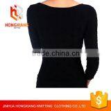 Custom Slim Fit Round Neck Long-sleeved Clothing Ladies Seamless Printing T-shirt thumbnail-2