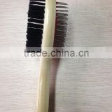 double sided factory wholesale wooden material pet brush dog comb
