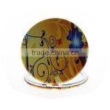 7cm Big Round Double Sided Foldable Metal Pocket Mirror With 16 Different Patterns On Cover thumbnail-4