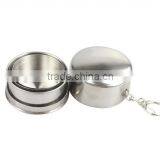 Stainless Steel Telescopic Cup, Three Joints Cup Folding Cup, Outdoor Easy to Carry Retractable Cup 140ml thumbnail-2