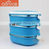 Allnice Multilayer Rectangle Design Candy Color Thermos pp Inner Stainless Steel Food Lunch Box/food Carrier for Students thumbnail-4