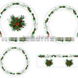 CHRISTMAS SET20PCS ROUND SHAPE FINE PORCELAIN DINNER SET WITH CHRISTMAS DESIGN